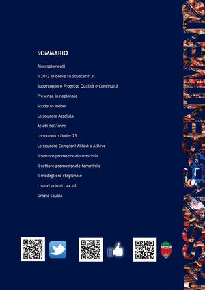 Annuario ASD Atletica Studentesca CARIRI Attività 2012