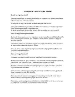 Expert Contabil Cluj Napoca - Informatii despre Contabilitate