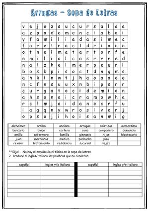 Arrugas Sopa de Letras