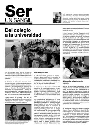 Boletín Ser Unisangil - 010 - marzo de 2013