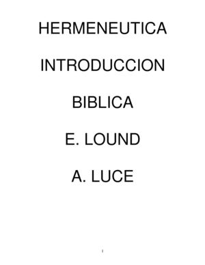 Hermeneutica - Introduccion Bíblica - Lound & Luce