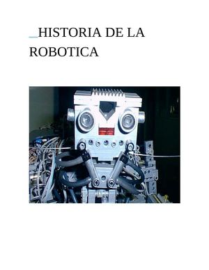 HISTORIA DE LA ROBOTICA
