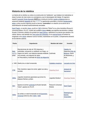 Historia de la robótica