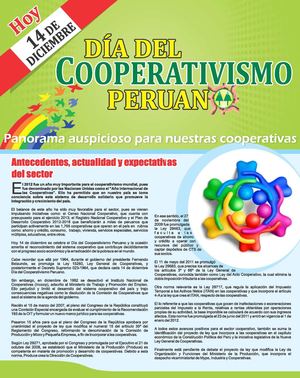 DIA DEL COOPERATIVISMO-DIARIO EL PERUANO-DICIEMBRE 2012