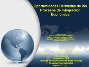 Guia 2, Oportunidades de los Procesos de Integracion