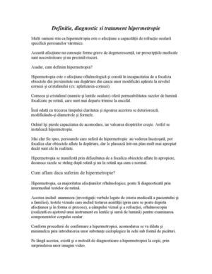 Ce sa stiu despre tratament hipermetropie