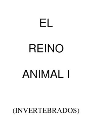 Animales invertebrados