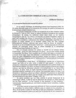 La Concepción Simbólica de la Cultura
