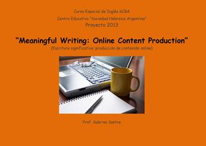 Proyecto Meaningful Writing