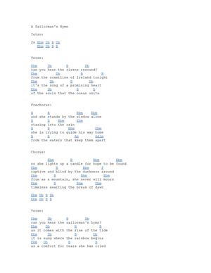 A Sailorman's Hymn