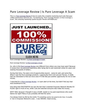 Pure Leverage Review | Is Pure Leverage a Scam