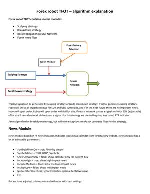 Forex robot TFOT algorithm