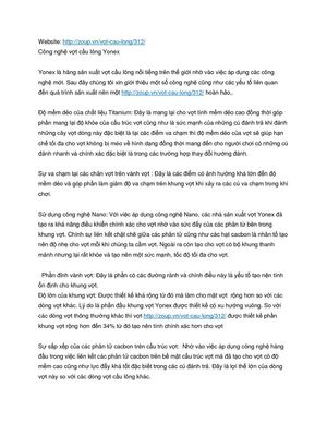 Cong nghe vot cau long Yonex
