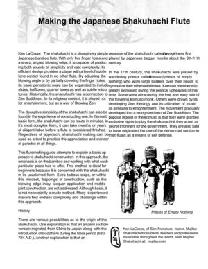 How to make a Shakuhachi flute