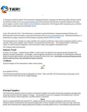 Tier1Automation Announces Its Online Store