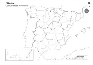 Mapa mudo de España (Administrativo)
