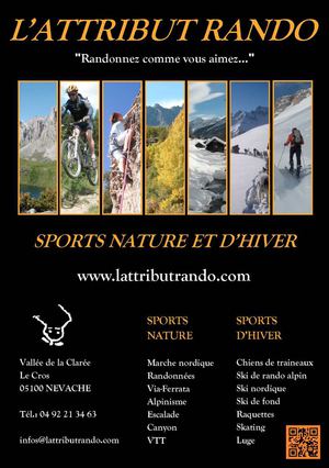 Brochure L'Attribut Rando : Randonnée, Alpinisme, Multi-activités, Ski, Chiens de traineaux, Raquettes...