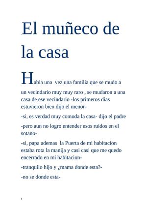 El muñeco de la casa