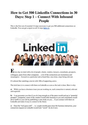 How to Get 500 LinkedIn Connections in 30 Days 