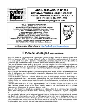 REVISTA REDES DE PAPEL ABRIL 2013