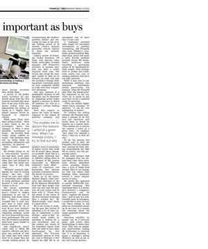 Why sells are just as important as buys - Financial Times