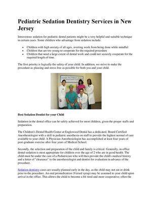 Pediatric Sedation Dentistry Services in New Jersey