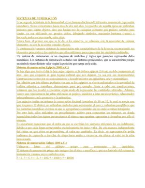 todos los SISTEMAS DE NUMERACIÓN
