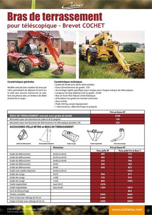 22 BRAS DE TERRASSEMENT