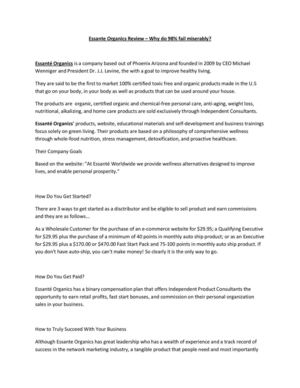 Essante Organics Scam