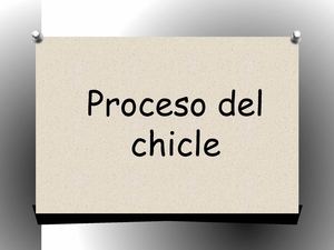 Proceso productivo del Chicle