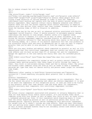 Proactol Plus Supplement