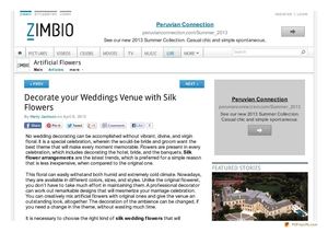 Silk Flowers to Decorate your Wedding Venue