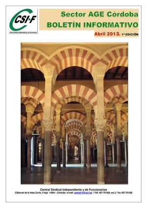BOLETÍN INFORMATIVO SECTOR AGE, MES DE ABRIL-13. 1ª Edición