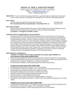 India Holland-Stewart Resume