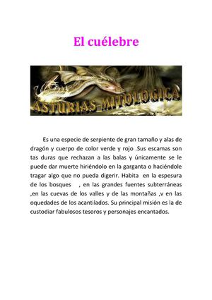 Leyendas asturianas - El cuélebre