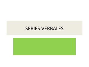 SERIES VERBALES