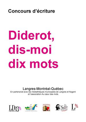 Textes du concours d'écriture "Diderot, dis-moi dix mots"