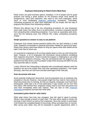 Employee Onboarding for Retail Chains Made 