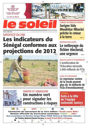 Edition du 11 Avril 2013