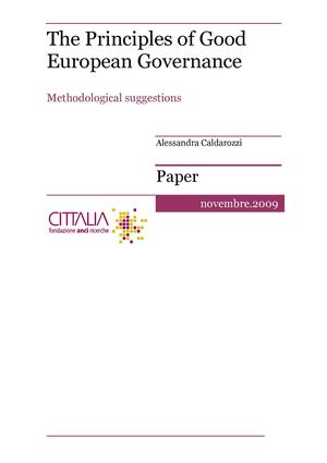 Calaméo - The Principles of Good European Governance Methodological ...