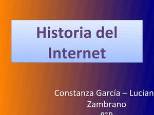 Historia del Internet