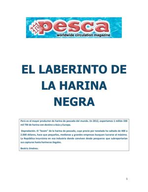 El laberinto de la harina negra en la pesca peruana