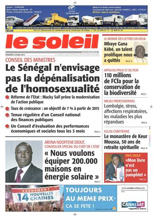 Edition du 12 Avril 2013