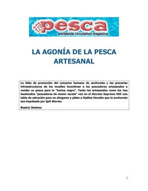 La agonía de la pesca artesanal peruana