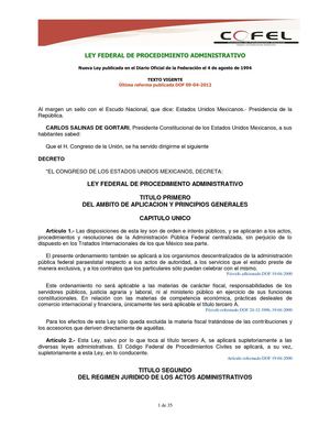 LEY FEDERAL DE PROCEDIMIENTO ADMINISTRATIVO