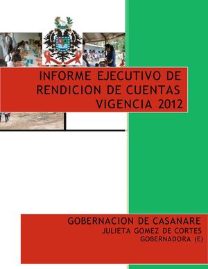 Informe General Gobernación de Casanare