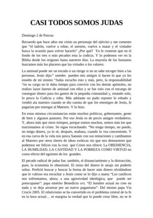 CASI TODOS SOMOS JUDAS
