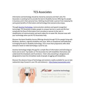 TCS Associates - Assistive Tech