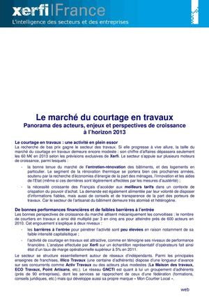 Le marché du courtage en travaux