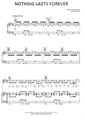 Nothing Lasts Forever Maroon 5 (free)